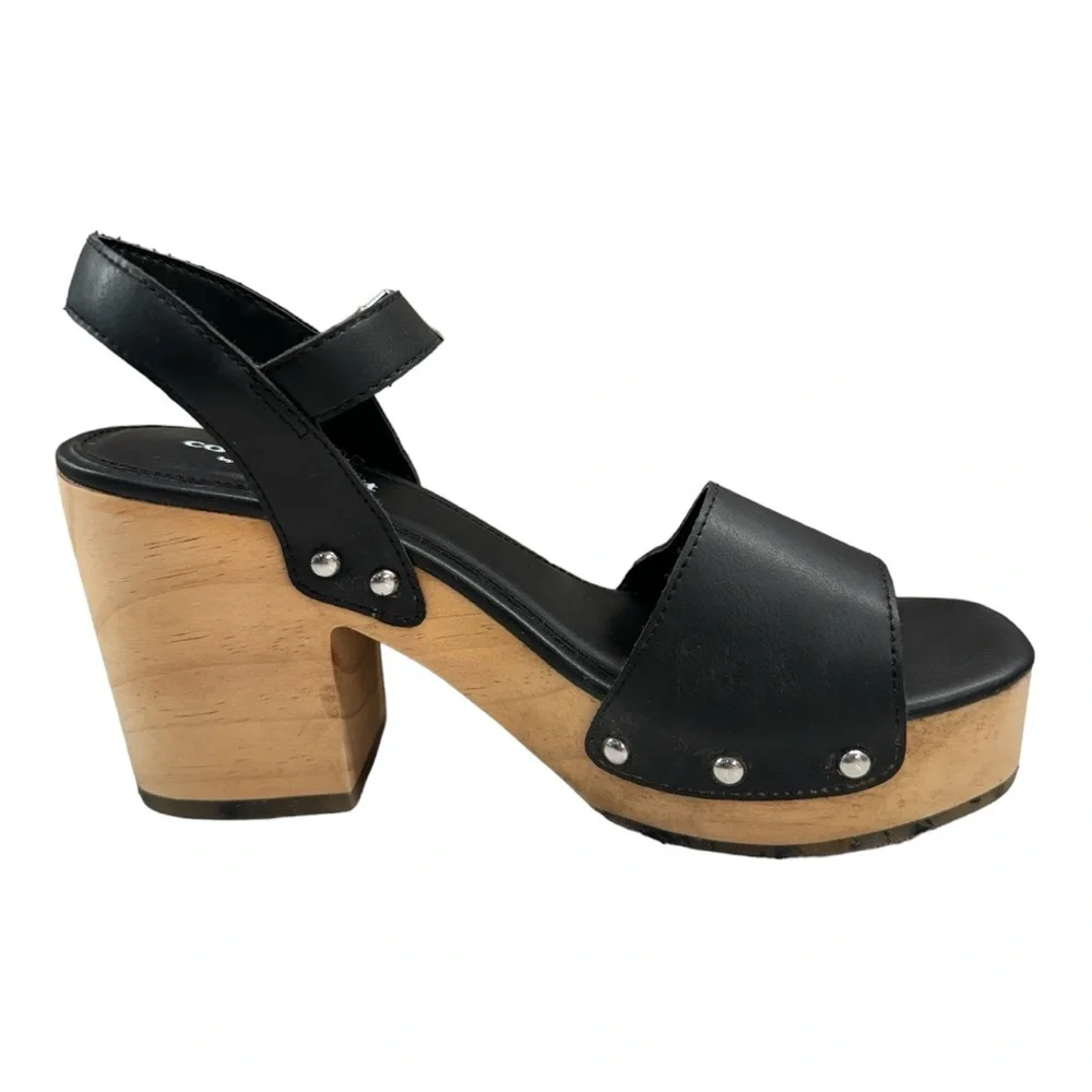 Steve Madden Cool Planet Rubyy Ankle Strap Platform size 7M Black 70’s - Picture 5 of 10
